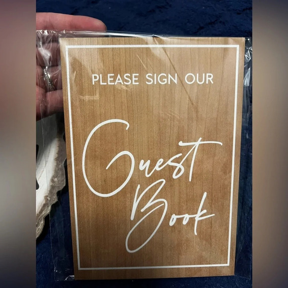 NWT "Please Sign Our Guest Book" Tabletop Sign - Picture 1 of 3